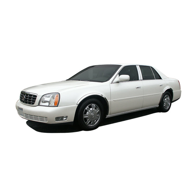 4pcs Molded Stainless Steel Wheel Well Fender Trim Molding<br>00-05 Cadillac DeVille