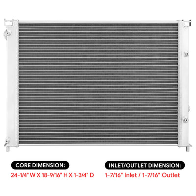 1-Row Performance Aluminum Radiator<br>05-08 Chrysler 300, 06-08 Dodge Charger, 05-08 Magnum