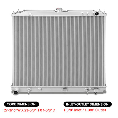 2-Row Performance Aluminum Radiator<br>05-19 Nissan Frontier, 05-12 Pathfinder, 05-15 Xterra