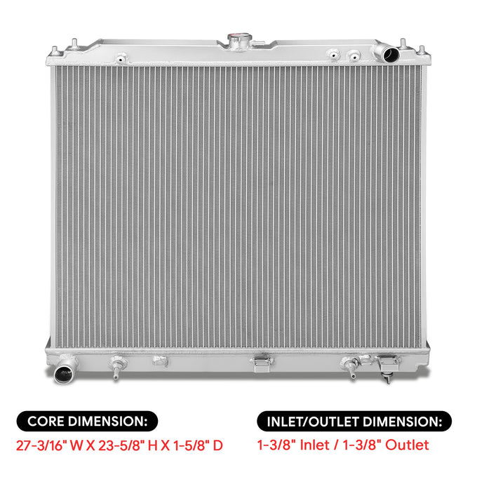 2-Row Performance Aluminum Radiator<br>05-19 Nissan Frontier, 05-12 Pathfinder, 05-15 Xterra