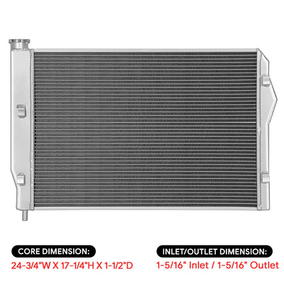 Perfoemance 2-Row Core Full Aluminum Radiator <br> 93-02 Chevy Camaro, Pontiac Firebird
