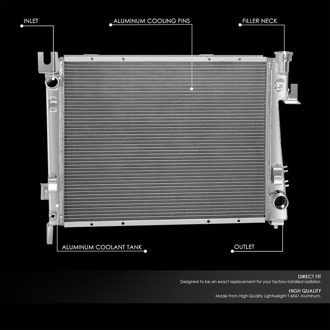 Perfoemance 3-Row Core Full Aluminum Radiator <br> 04-09 Dodge Ram 1500 2500 3500