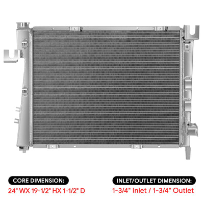 Perfoemance 3-Row Core Full Aluminum Radiator <br> 04-09 Dodge Ram 1500 2500 3500