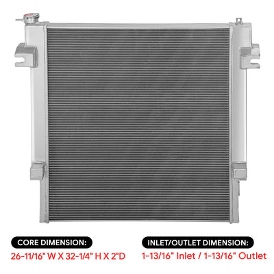 Perfoemance 3-Row Core Full Aluminum Radiator <br> 10-12 Dodge Ram 2500 3500 4500