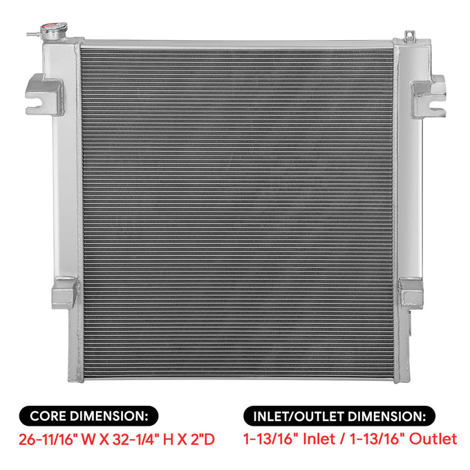 Perfoemance 3-Row Core Full Aluminum Radiator <br> 10-12 Dodge Ram 2500 3500 4500
