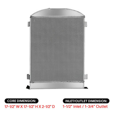 3 Row Heavy Duty Aluminum Radiator w/ TOC <br>Ford Low-Boy with Chevy GMC Engine