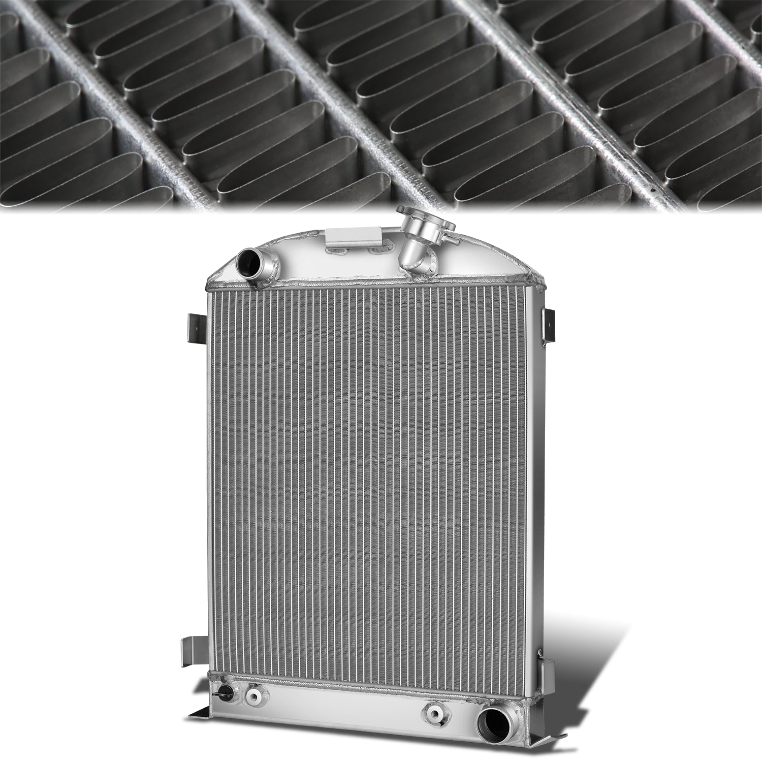3 Row Heavy Duty Aluminum Radiator w/ TOC <br>Ford Low-Boy with Chevy GMC Engine