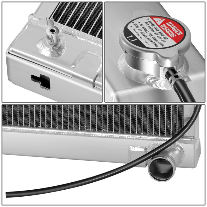 Perfoemance 3-Row Core Full Aluminum Radiator <br>Ford 2000-7600 Series Tractors