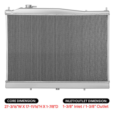 Perfoemance 3-Row Core Full Aluminum Radiator <br> 98-15 Nissan Frontier, Pickup, Xterra