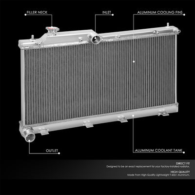 Perfoemance 2-Row Core Full Aluminum Radiator <br> 08-14 Subaru WRX STI