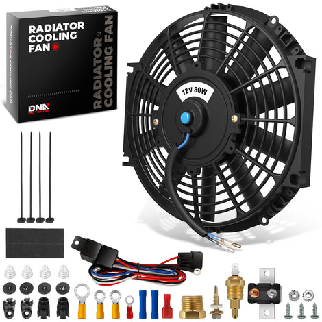 10 in. Electric Radiator cooling Fan+Switch Relay Kit
