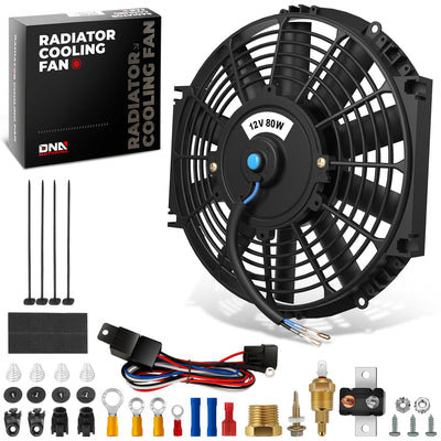 10 in. Electric Radiator cooling Fan+Switch Relay Kit