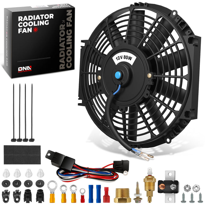 10 in. Electric Radiator cooling Fan+Switch Relay Kit