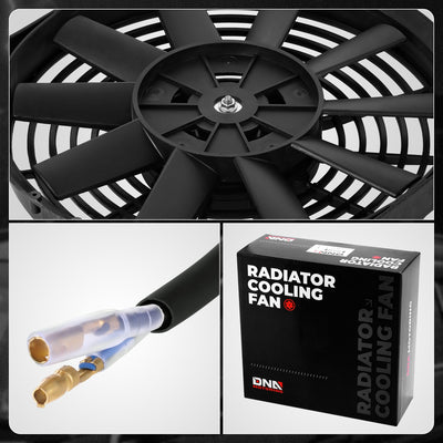 Universal 12 in. Radiator Cooling Fan + Mounting Kit