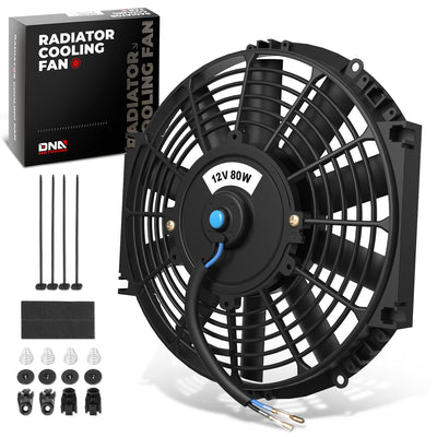 Universal 12 in. Radiator Cooling Fan + Mounting Kit