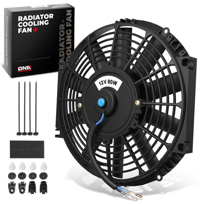 Universal 12 in. Radiator Cooling Fan + Mounting Kit