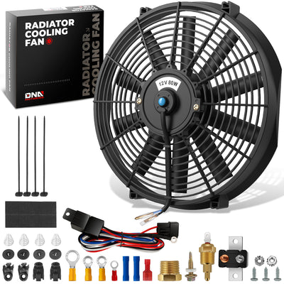 14 in. Electric Radiator cooling Fan+Switch Relay Kit