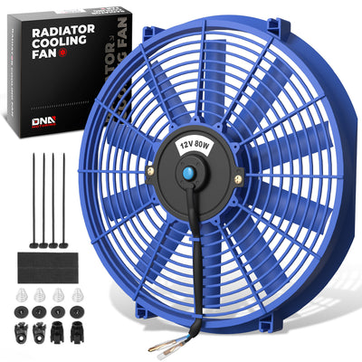 Universal 16 in. Radiator Cooling Fan + Mounting Kit