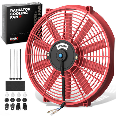 Universal 16 in. Radiator Cooling Fan + Mounting Kit
