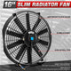 Pair Universal 16 in. Radiator Cooling Fan + Mounting Kit
