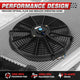 Pair Universal 16 in. Radiator Cooling Fan + Mounting Kit