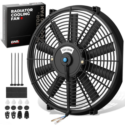 Universal 16 in. Radiator Cooling Fan + Mounting Kit