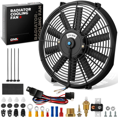 16 in. Electric Radiator cooling Fan+Switch Relay Kit