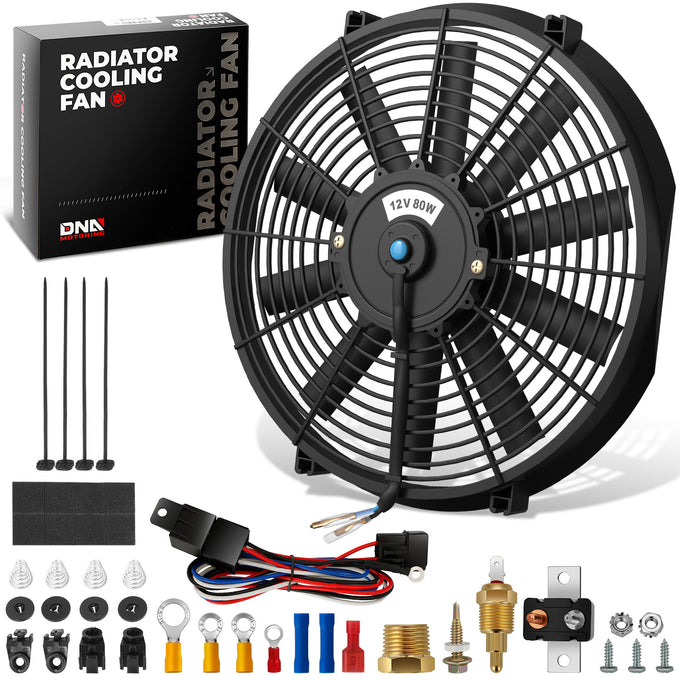 16 in. Electric Radiator cooling Fan+Switch Relay Kit