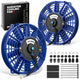 Pair Universal 9 in. Radiator Cooling Fan + Mounting Kit