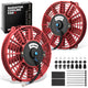 Pair Universal 9 in. Radiator Cooling Fan + Mounting Kit