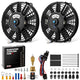 Pair 9 in. Radiator cooling Fan+Switch Relay Kit