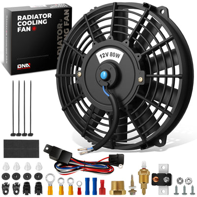 9 in. Electric Radiator cooling Fan+Switch Relay Kit