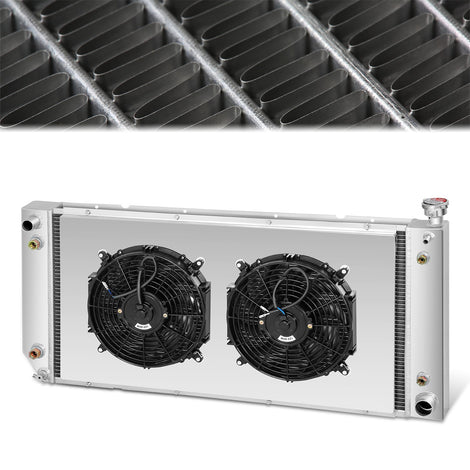 3 Rows Aluminum Racing Radiator with Fanshroud <br> 92-00 Chevy/GMC C/K 1500 2500 3500 5.0L, 5.7L
