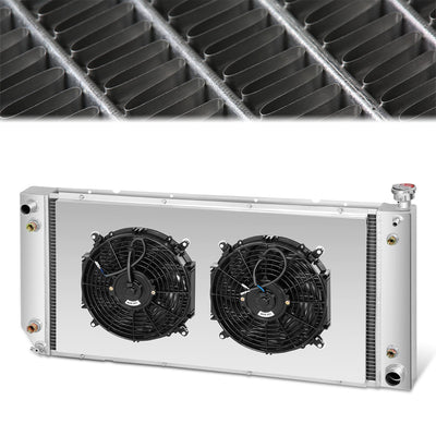 3 Rows Aluminum Racing Radiator with Fanshroud <br> 92-00 Chevy/GMC C/K 1500 2500 3500 5.0L, 5.7L