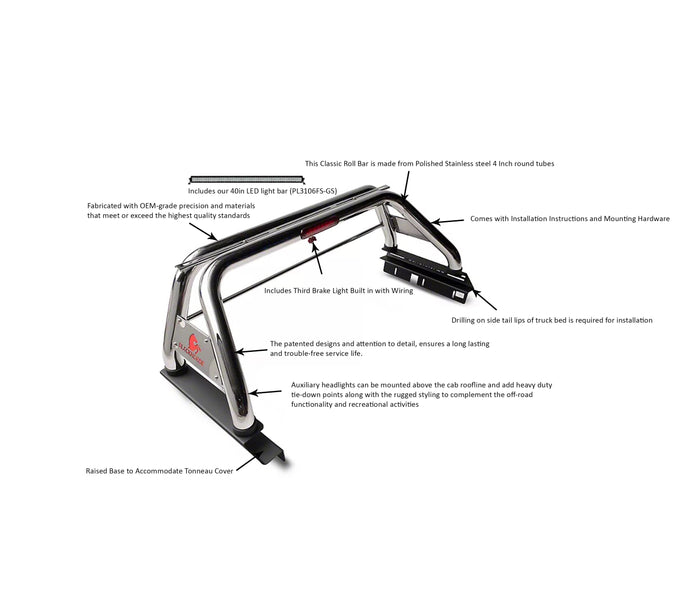 Classic Roll Bar Kit <br>05-23 Toyota Tacoma