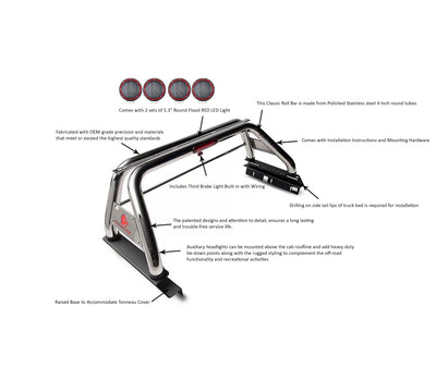 Classic Roll Bar Kit <br>05-21 Nissan Frontier