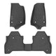 Rubber Floor Mats 2 Row Liner Set <br> 20-23 Jeep Gladiator