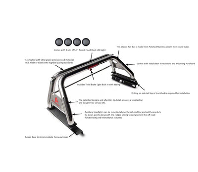 Classic Roll Bar Kit <br>19-23 Ford Ranger