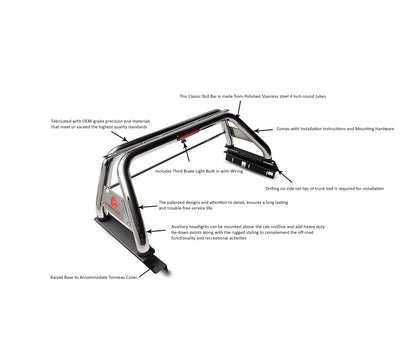 Classic Roll Bar <br>19-23 Ford Ranger