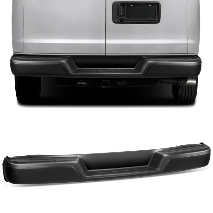 Rear Step Bumper (Black) <br> 96-23 Chevy Express/ GMC Savana 1500 2500 3500