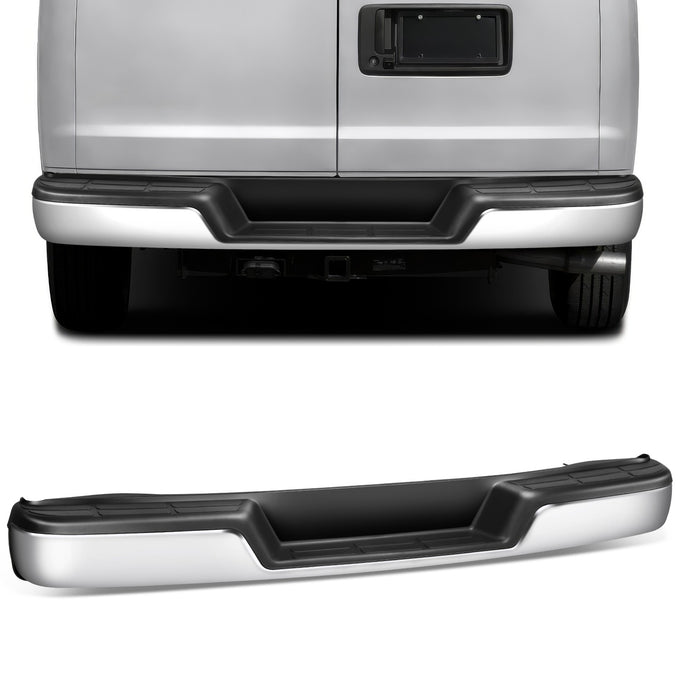 Rear Step Bumper (Chrome) <br> 96-23 Chevy Express/ GMC Savana 1500 2500 3500