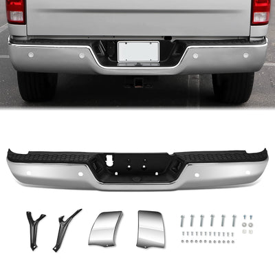 Rear Step Bumper+License Plate Lights <br>09-19 Dodge/Ram 1500 2500 3500