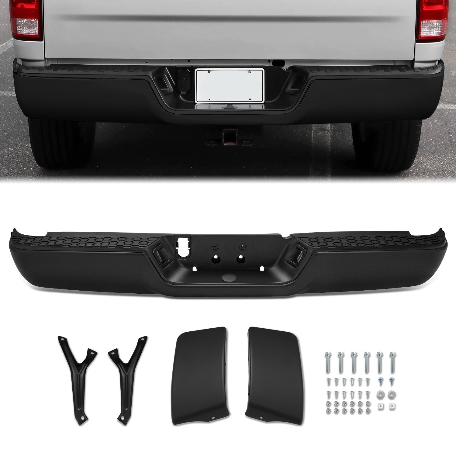 Modular Style Rear Step Bumper + License Plate Lights <br> 09-19 Dodge/Ram 1500 2500 3500