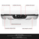 Rear Step Bumper w/Dual Exhaust+Sensor Holes <br> 09-19 Dodge Ram 1500 2500 3500