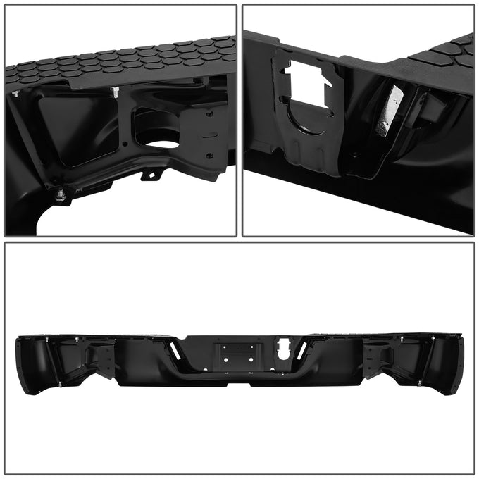 Modular Style Rear Step Bumper w/Dual Exhaust+License Plate Lights <br> 09-19 Dodge/Ram 1500 2500 3500