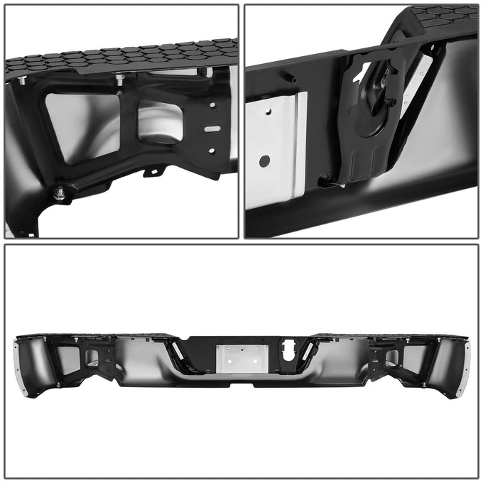 Rear Step Bumper w/Dual Exhaust & License Plate Lights <br> 09-19 Dodge Ram 1500 2500 3500