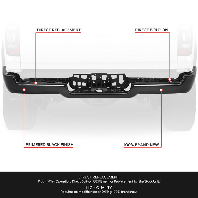 Facory Style Rear Bumper Facebar <br> 19-24 Ram 1500