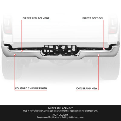 Facory Style Rear Bumper Facebar <br> 19-24 Ram 1500
