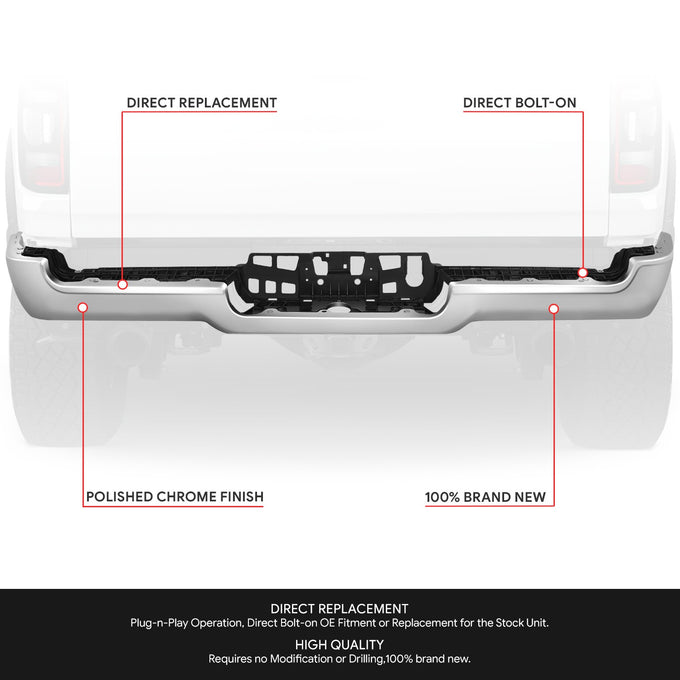 Facory Style Rear Bumper Facebar <br> 19-24 Ram 1500