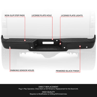 Rear Bumper Assembly (w/ Sensor Holes) <br> 04-06 Ford F-150